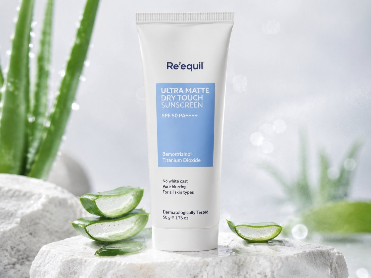 Re'equil Ultra Matte Dry Touch Sunscreen SPF 50 PA++++ (50g)