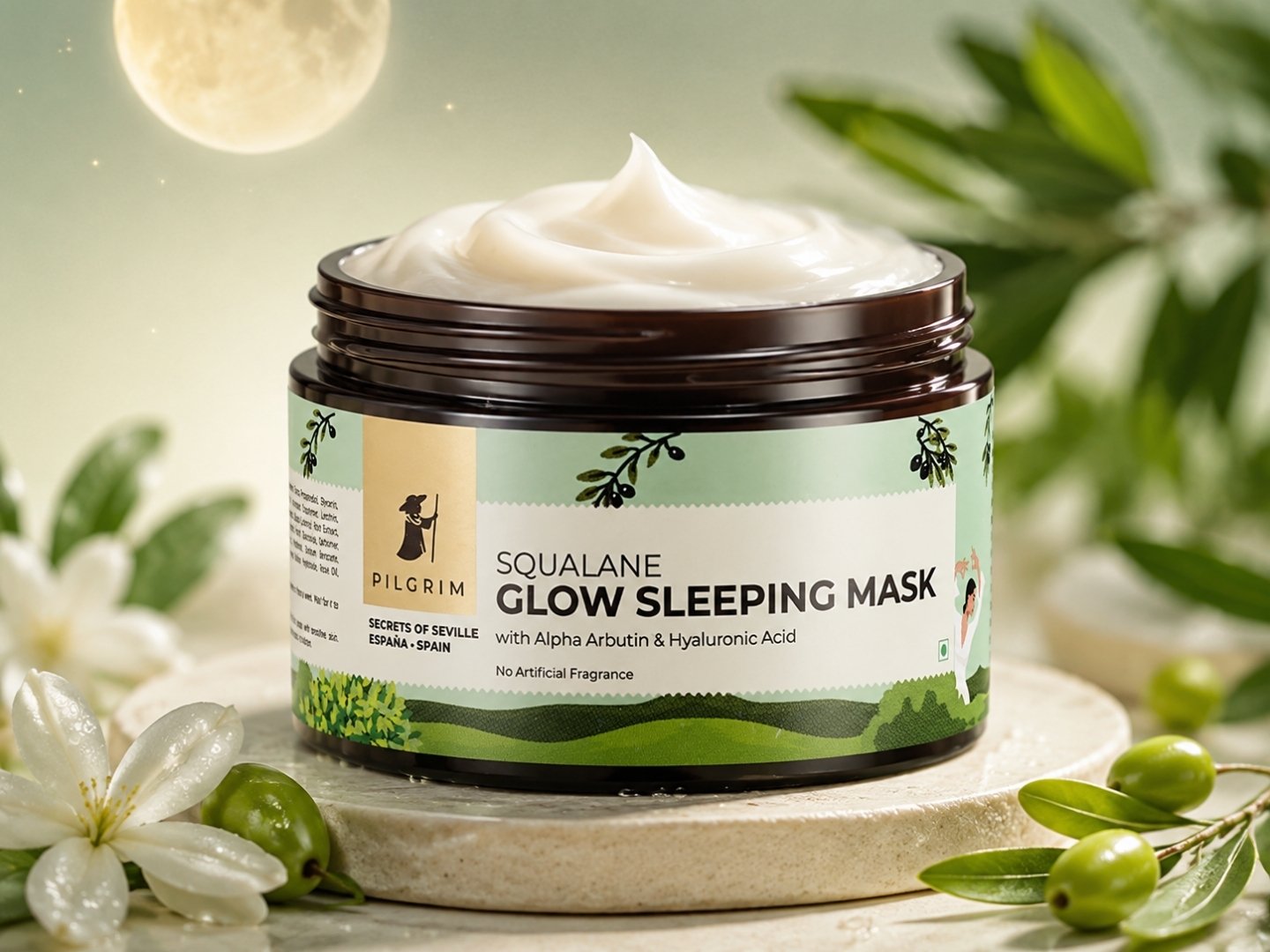 Pilgrim Squalane Glow Sleeping Mask Hyaluronic Acid (50g)