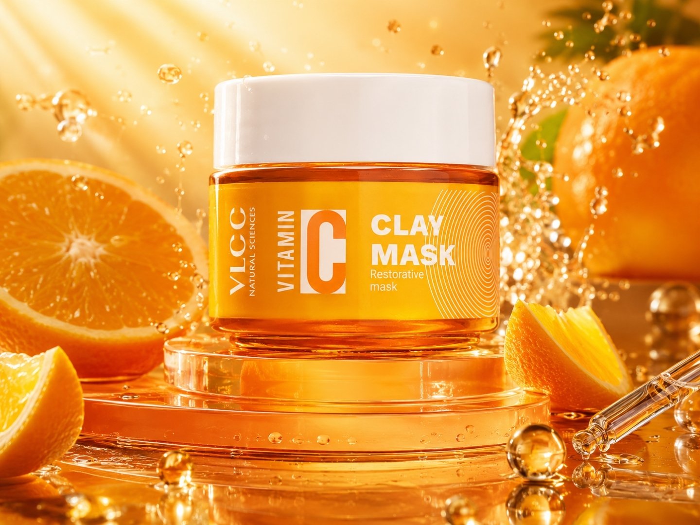 VLCC Clay Mask with Vitamin C & Hyaluronic Acid (100g)