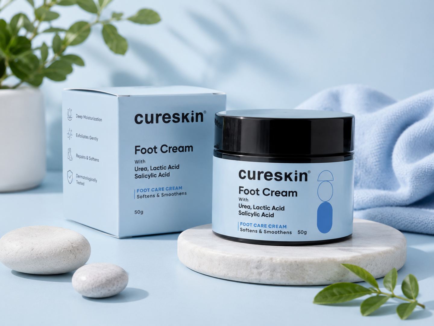 cureskin Foot Care Cream for Cracked Heels (50g)