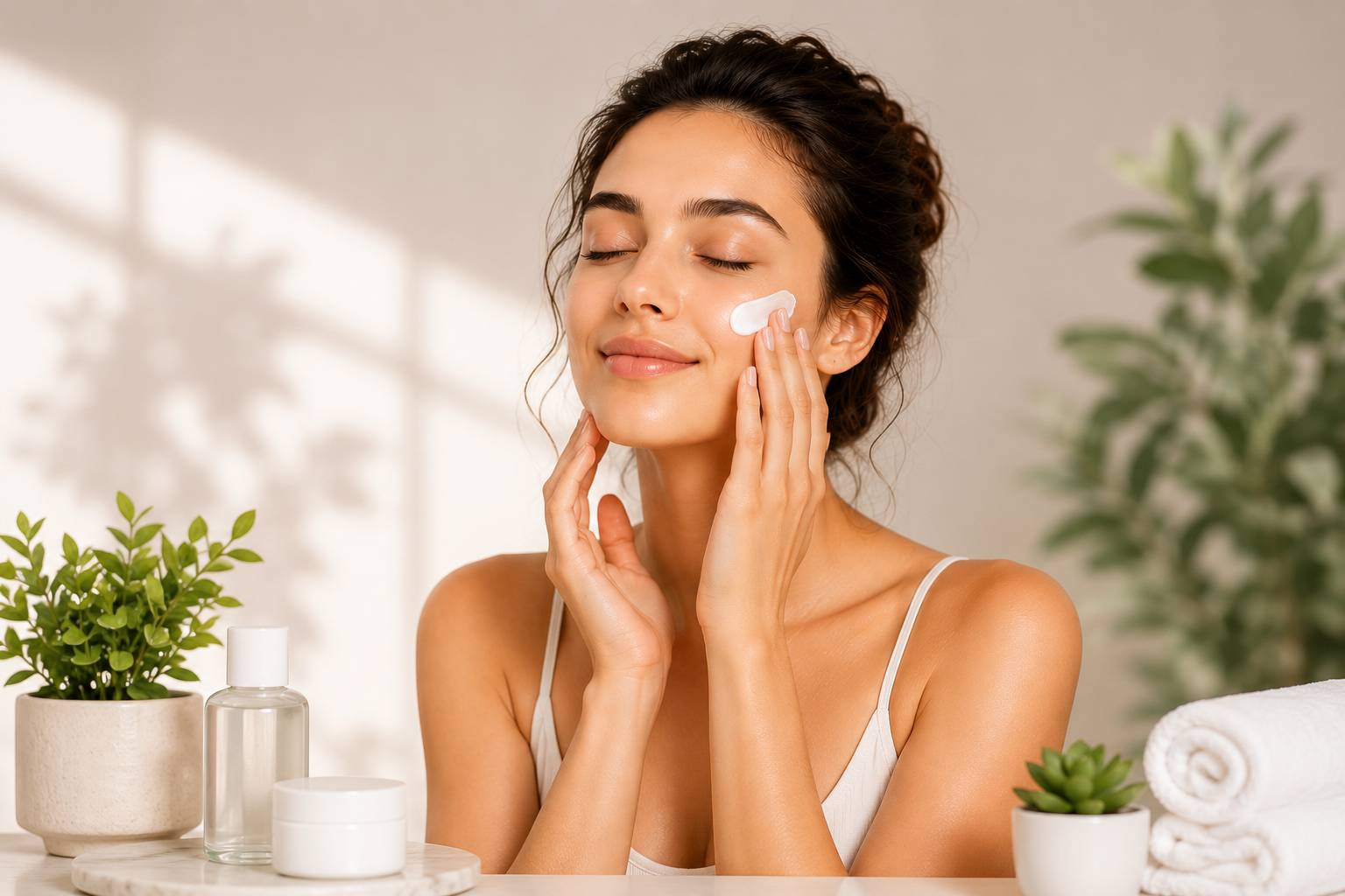 How can I keep dry skin hydrated all day?